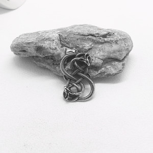 Yunnique-collar de acero de titanio con colgante de serpiente, estilo Punk Hip Hop, joyería Unisex con forma de animal, diseño Retro - Product Image 5