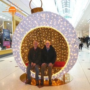Arco de bola 3d grande impermeable, decoración para Parque, iluminación LED esférica para Navidad, iluminación temática - Product Image 1