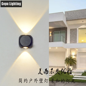 Lámpara LED de pared para exteriores, 2W, doble cabezal, impermeable, para pasillo, puerta, balcón, patio, jardín - Product Image 4
