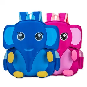 YWMX Kindergarten dibujos animados lindo elefante bolsa mochila para niños bolsa de hombro ajustable al por mayor