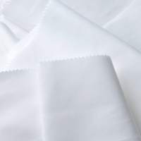 Vente en gros de linge de lit d'hôtel en satin tissé 250TC, polycoton, percale 40s, tissu uni blanc en rouleau, literie extra large