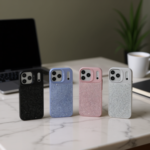 เคสโทรศัพท์มือถือกันกระแทก IP 13/IP 14 ลายเพชรกลิตเตอร์นูน TPU+PC - Product Image 2