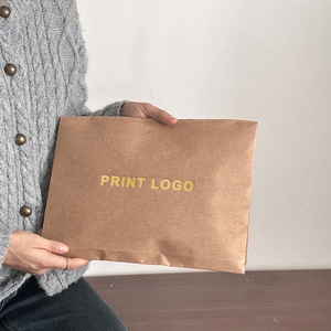 Petites commandes de logo personnel imprimé acceptable sur enveloppes en papier kraft sacs à vêtements personnalisés pour jupes de bébé - Product Image 1