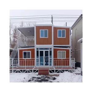Fully Furnished 20ft 40ft Prefab Expandable Container House Steel Tiny Prefabricated Villa 2 Bedroom With Kitchen