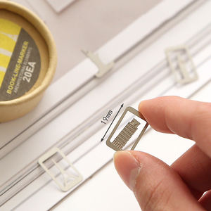 MiniBookmark personalizado, clip de papel plateado creativo, diseño de Metal con técnica de fundición única hueca exquisita y fresca - Product Image 4