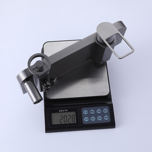 Juego de ducha gris bronce, cabezal de ducha tipo lluvia de cobre, 3.5-4.9 GPM, con válvula de cerámica, para baño - Product Image 3