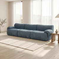Ensemble de canapés modulaires compressés certifiés, directement d'usine, en tissu bouclé haute résilience, pour appartement, salon, maison moderne, vente en gros