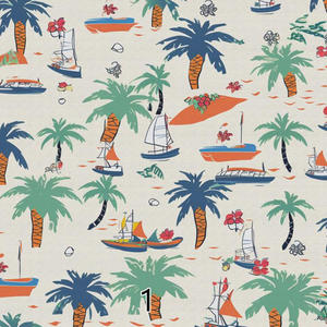 Digital Print Summer Holiday Seashore Cotton Fabric for <strong>Shirting</strong> - Product Image 4