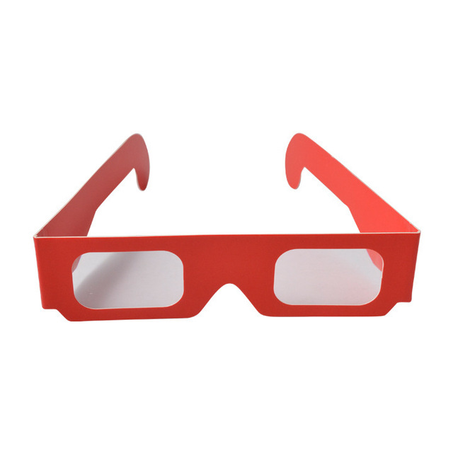 Beckon OEM Custom Printed Paper 3D Glasses Red Blue Lens Stereoscopic Eyewear for Events Advertising Campaigns School Programs