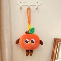 Ornement suspendu en peluche de dessin animé pomme, pendentif en peluche doux, porte-clés fruit, décoration de chambre