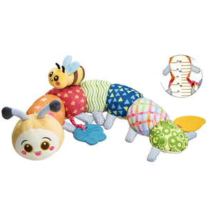 Juguete Sensorial Suave <span class=keywords><strong>TUMAMA</strong></span> para Bebés, Almohada de Abrazo para Recién Nacidos de 0 Meses, Juguete de Peluche de Oruga Relajante, Sonajero y Mordedor para Bebés - Product Image 1