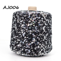 100% Cotton Yarn Knitting 3MM+6MM Wholesale Sequins Crochet Yarns for Machine