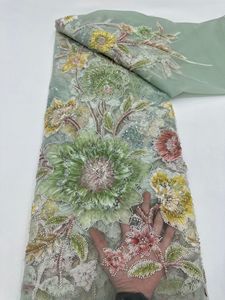 NI.<span class=keywords><strong>AI</strong></span> Tissu de couture de luxe pour robe de mariée formelle de créatrice, motif floral dense, perles, aquarelle, <span class=keywords><strong>art</strong></span> moderne, couleur champagne <span class=keywords><strong>nude</strong></span> - Product Image 4