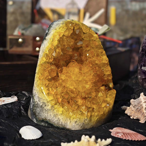 Suministro al por Mayor de Geodas Amarillas de Alta Calidad, Cristales en Bruto para Decoración del Hogar y Regalos Navideños - Product Image 6