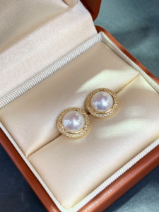 Literary Gentle Elegant S925 Sterling <b>Silver</b> <b>Stud</b> <b>Earrings</b> Featuring Glossy Natural Mabe Pearl Classic Retro Fine Ear Jewelry - Product Image 6