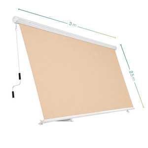 Tenda a cassonetto impermeabile Sangiorgio 300x250 cm per balcone e terrazza con bracci di supporto - Product Image 2
