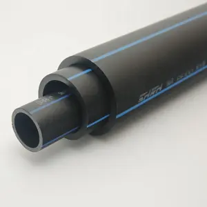 Оптовая продажа, 110 мм, PN16, 100 м, синяя полоса, как/NZS, 4130 вода и дренажная черная пластиковая труба, HDPE труба PN25 для водоснабжения