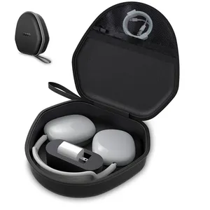 사용자 정의 로고 2021 여행 운반 가방 스토리지 Pu 가죽 보호 커버 Eva 가방 Airpods 최대 헤드폰