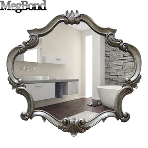 Antique Gold Handmade Art Deco <strong>Plastic</strong> Framed Decorative <strong>Mirrors</strong> for Bathroom - Product Image 5