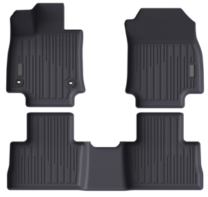 Lot de 3 tapis de voiture sur mesure en TPE – Noir, antidérapants, 2 mm d'épaisseur, ensemble complet pour modèles 2019-2025 et hybrides - Product Image 1