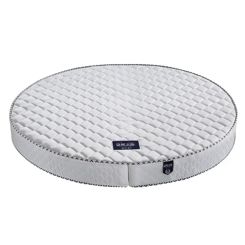 Stof Kokosvezel Veer Comfortabele Ronde Matras Voor Rond Bedframe 1.8M 2M 2.2M Diameter King Queen Hotel Matras