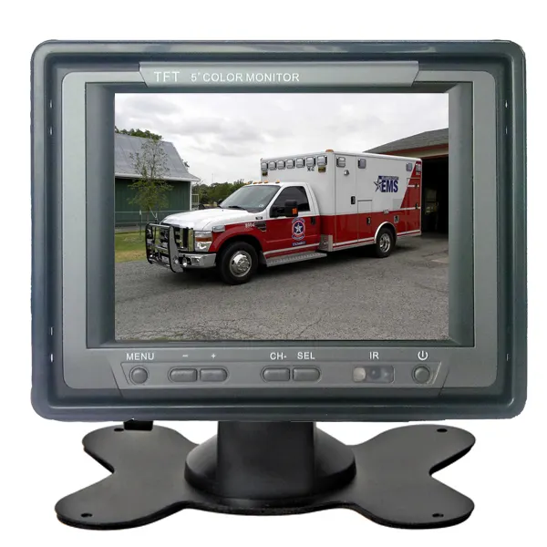 आईएसओ फैक्टरी 5 इंच सस्ते कीमत डिजिटल स्क्रीन कार की निगरानी 3 ट्रक बस के लिए दो तरह से वीडियो इनपुट मॉनिटर रियर व्यू