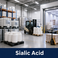 Poudre d'acide N-acétylneuraminique 98% CAS 131-48-6 Acide sialique pour l'alimentation et les cosmétiques, dérivé de la fermentation
