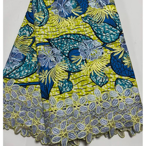 Tissu africain pour femme, tissu wax, dentelle tissée en coton, dentelle brodée pour la <span class=keywords><strong>couture</strong></span>, au mètre - Product Image 2