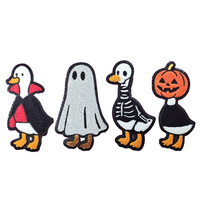 Nouvelles Écussons d'Halloween au Design Original, Lettres BOO Personnalisées, Broderie Chenille Grande Taille, Écussons Auto-adhésifs Thermocollants pour Vêtements
