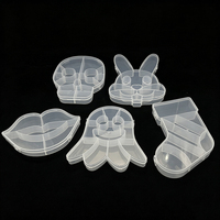 Boîte de rangement fantôme multi-compartiments en PP transparent de 1 mm d'épaisseur, en forme d'Halloween, écologique, personnalisable, imprimée UV, vente chaude en gros