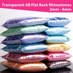 Strass in Resina AB CY, 2-6mm, 19 Colori, per Fai da Te, Nail Art, Pietre Piatte Rotonde all'Ingrosso - Product Image 1