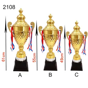 트로피 컵 새로운 축구 시상식 트로피 컵 스포츠 맞춤형 Trofeos Y 메달라스 맞춤형 고유 한 맞춤형 금속 트로피 상