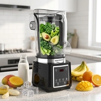 Mixeur de table à vitesse variable Happy Partner en acier inoxydable pour smoothies, jus et aliments – Mixeur électrique de cuisine