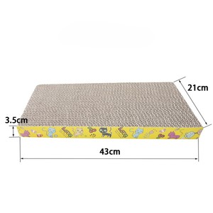 Material de papel corrugado Tablero recto Tablero para rascar gatos para juegos de gatos Embalado convenientemente en cartón - Product Image 3