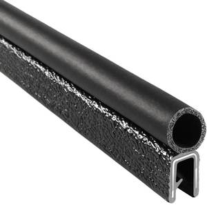 הנורה בצד הנורה שחור שומר קצה גומי רצועת לקצץ חותם עבור המכונית המכונית המכונית מכונית איטום רצועה עם עצם פלדה - Product Image 5