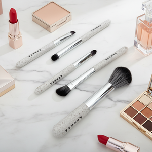 Juego de 5 Brochas de Maquillaje Profesionales para Rostro con Cerdas de Lana Artificial <span class=keywords><strong>y</strong></span> Mango Inyectado, Estilos Difuminador, Abanico <span class=keywords><strong>y</strong></span> Plano, Venta al por Mayor - Product Image 5