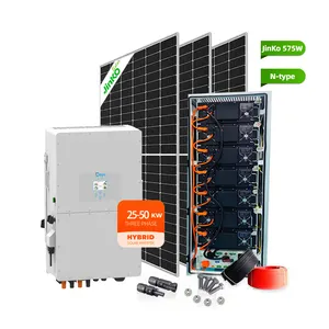 Sistema de energia solar JApower 10kw 20kw 30kw 50kw Sistema solar 30kw Sistema completo fotovoltaico com armazenamento fora da rede