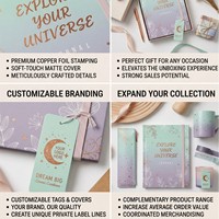 Carnet de notes en tissu spirale personnalisé avec logo, couverture rigide en PP, dorure à chaud, élastique et étiquette cadeau – Vente en gros