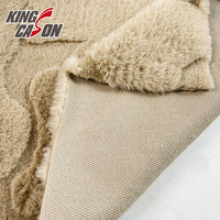 Kingcason Fabricant Grossiste Tissu en fausse fourrure de lapin jacquard à motif irrégulier 100% polyester pour tapis et tentures murales