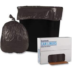 Boardwalk H4823RKKR01 24 pouces. X 23 In. 10 gallons 0,35 Mil. Sacs poubelles en plastique noir basse densité 500/carton - Product Image 1