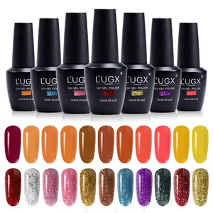 LUGX 216 Colors Custom Nails Art Kit Professional Oil Glue Products Suppliers Soak Off Glitter Nail Polish Set UV Gel