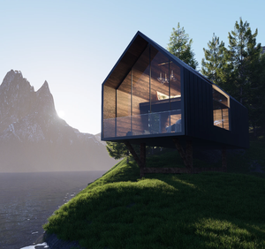 Casa prefabbricata in acciaio di lusso <span class=keywords><strong>Glamping</strong></span> cabina Casas De Lujo Para Hoteles acciaio espandibile casa prefabbricata 1 camere da letto - Product Image 1