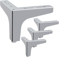 Pieds de meubles triangulaires Sondoly, pieds de canapé modernes en métal pour armoire, table, buffet, canapé