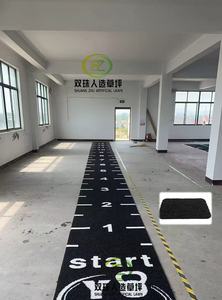 Gazon <span class=keywords><strong>synthétique</strong></span> de haute qualité, gazon artificiel noir personnalisé pour salle de sport, gazon <span class=keywords><strong>synthétique</strong></span>, rouleau de gazon, traîneau de poussée et de traction, entraînement spécial - Product Image 2