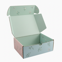 Boîte d'expédition en carton ondulé sur mesure, emballage pliable avec fermeture adhésive et bande de déchirement pour la livraison