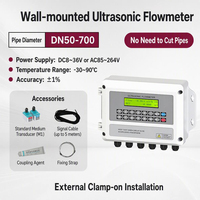 Medidor de Flujo Ultrasónico de Montaje en Pared, Comunicación Digital RS485 Modbus RTU, Monitoreo Remoto SCADA, Automatización Industrial