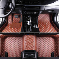 Tapetes de Piso para Auto 3D Personalizados, Impermeables, Antideslizantes, de Cuero, para Kia/Toyota/Honda/BMW
