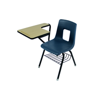 Fauteuils d'école DJA avec tablette d'écriture, design moderne en plastique durable, pour la maison, le bureau, la chambre, le salon, 100 pièces