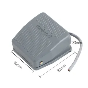 AC220V 10A Electric Push Button Pedal Control Switch Panic Button Waterproof Foot Pedal Switch