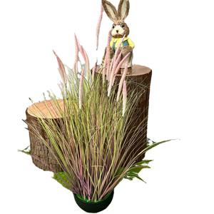 Venta al por mayor de fábrica: Planta artificial de caña verde de Setaria de simulación, de plástico de alta calidad, ecológica, estilo nórdico. - Product Image 6